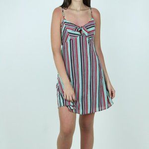 TRIXXI Colorful Striped Spaghetti Strap Mini Summer Dress Size XL